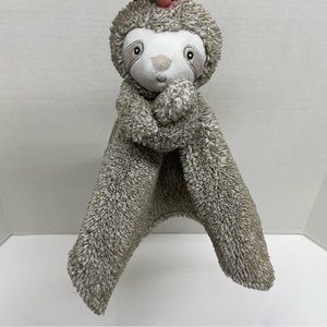 Sloth Lovey Security Blanket Carters Baby Toy Plush Velour Brown Beige Gray Cozy
